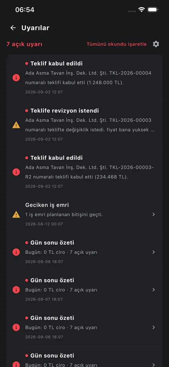 PatrONN: Uyarılar
