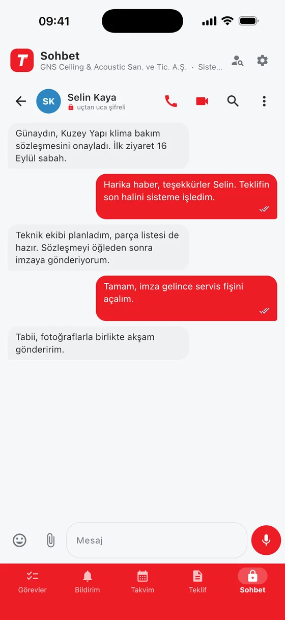 VectONN Team: Şifreli sohbet